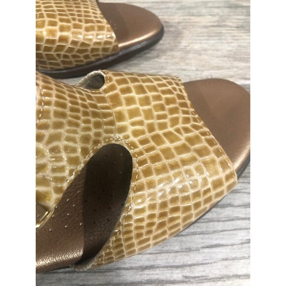 SAS Suntimer Sandal Croc 1in. Heel Open Toe Leather Sandals 7.5N narrow - Picture 3 of 9